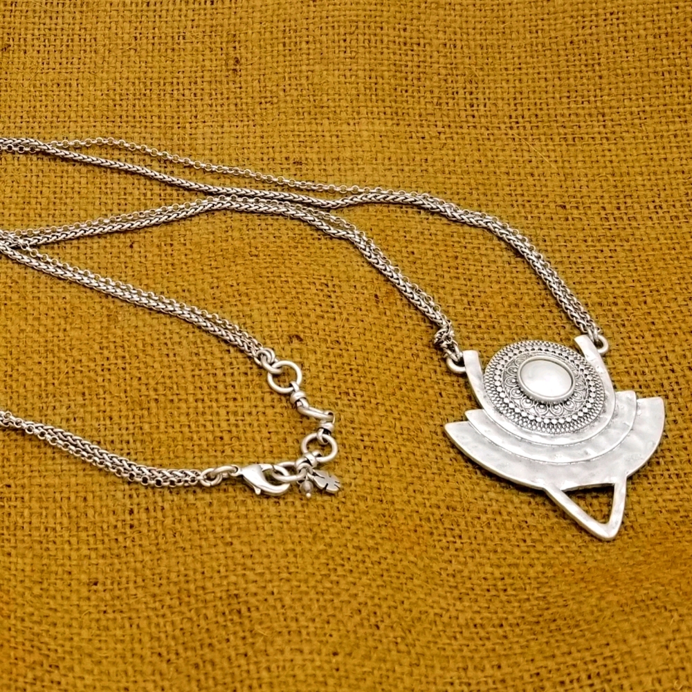 Lucky Brand Silver Tone Opera Lgth Necklace